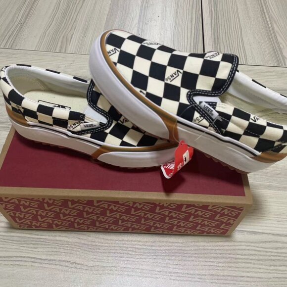 Women Vans Stacked Platform Checkered slip-on - Picture 2 of 7